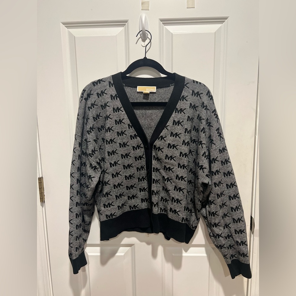 Michael Kors Black and White Knit Top